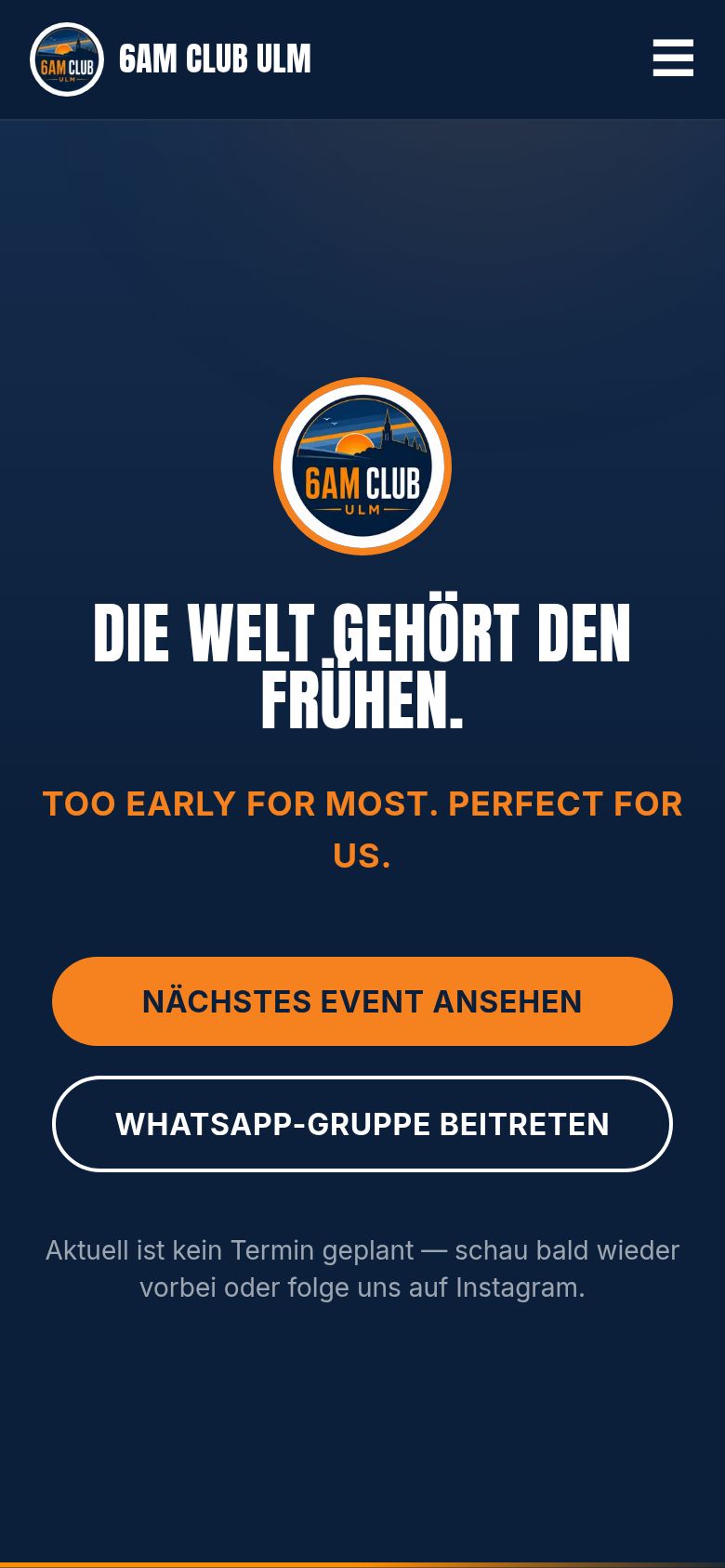 6AM Club Ulm auf dem Handy